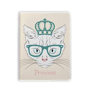 Imagem de Crown Sunglass Caderno de princesas com estampa de gato branco