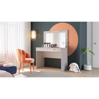 Imagem de Penteadeira Camarim 02 Gavetas com Iluminação LED Capricho JCM