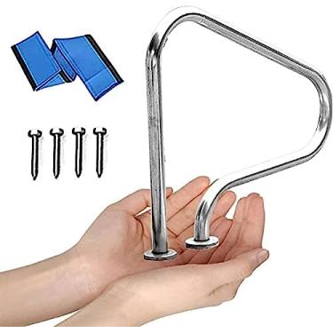 Imagem de Corrimão de segurança para piscina Corrimão de piscina, corrimão de fácil montagem com acessórios de montagem completos e capa de apoio de braço