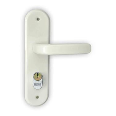 Imagem de Fechadura Externa Espelho Aço Branca 40mm MGM Stilo
