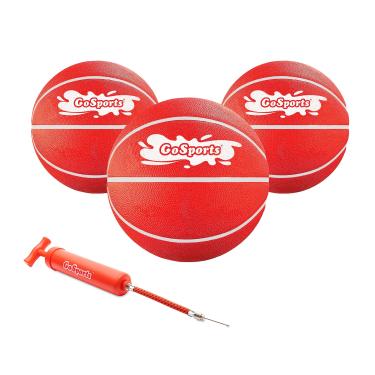 Imagem de GoSports Pacote com 3 bolas de basquete para piscina - Ótimo para aros de basquete aquáticos flutuantes, vermelho (bolas-BB-Pool-RED-3)