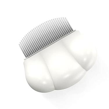 Imagem de Pente Depilatório para Gatos, Fofo Reduz a Ansiedade Pente Casca de Gato Massageador Robusto Seguro para Gatos para Remover Nós e Emaranhados de Pelos Emaranhados (Creme)