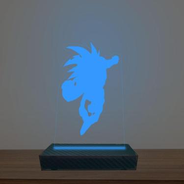 Imagem de Luminária Led 3d Goku Voando Abajur Luxo