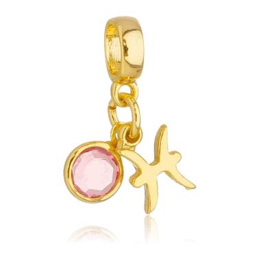 Imagem de Pingente Berloque Signo Peixes Pandora Banhado a Ouro 18k - Premium