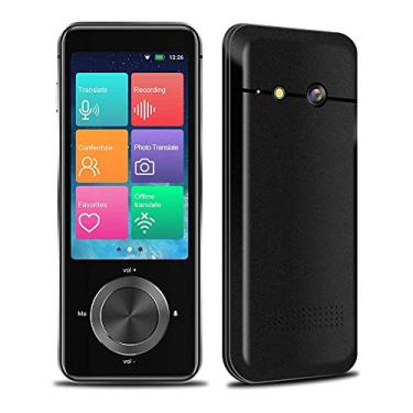 Imagem de Dispositivo tradutor de idiomas atualizado, tradutor de voz portátil para todos os idiomas, mais de 108 países, Wi-Fi/Hotspot/off-line Tradutor de voz instantâneo bidirecional, tela sensível ao toque