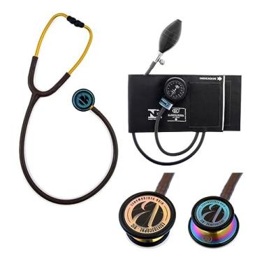 Imagem de Esfigmomanômetro Estetoscópio Duplo Bic Inox Com Estojo Garantia Eternity (CHOCOLATE)