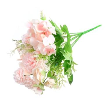 Imagem de Ciieeo 1 Unidade buquê de simulação de casamento flor de seda artificial arranjo de flores artificiais decoração de casa flor de arte de pano de festa flor artificial de casamento nórdico