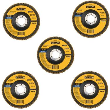 Imagem de Kit 5 Disco Flap G80 115 X 22,23Mm Dw8309Br Dewalt