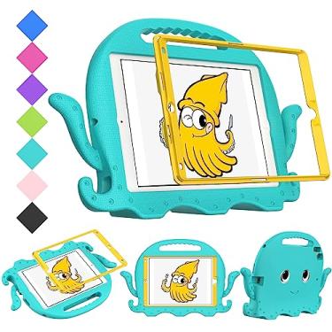 Imagem de QYiiD Capa infantil para iPad Pro 9.7 com protetor de tela e suporte para lápis, capa leve de EVA à prova de choque com suporte de alça capa infantil para iPad Pro 9.7 2016 Modo: A1674 / A1675 /