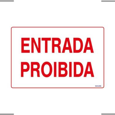 Imagem de Placa De Sinalização Entrada Proibida 30x20 Ekomunike - P-11 F9e