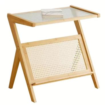 Imagem de Mesa Lateral De Madeira, Mesa Final Com Estrutura Estável, Mesa Lateral Para Espaços Pequenos, Mesa De Cabeceira Para Sala De Estar, Quarto E Escritório (Color : Style 4)