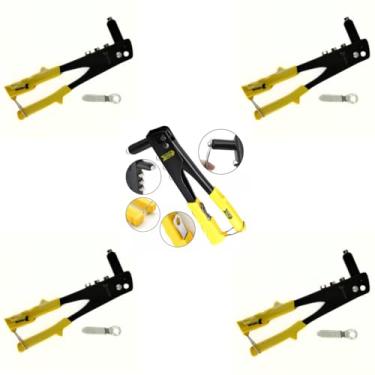 Imagem de Kit-5 Alicates Rebitadores Tipo Manual 4 Bicos Rebitadeira Profissional com Chave Fertak