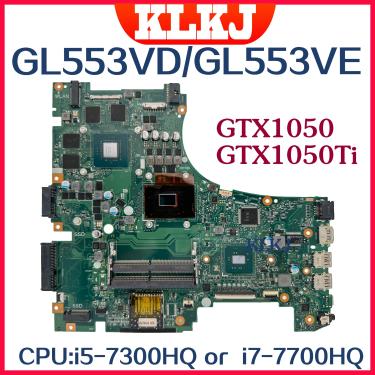 Imagem de Dinzi-placa-mãe portátil para asus rog zx53v  gl553ve  gl553vd  com i5-7300hq  i7-7700hq  gtx1050