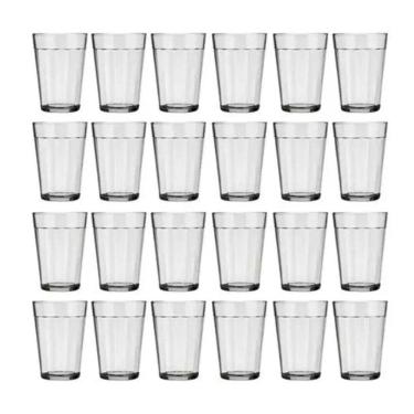 Imagem de Jogo 24 Copos De Vidro Americano Tradicional Nadir Figueiredo 190ml Cerveja Boteco Bar