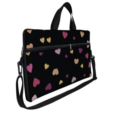 Imagem de Case Capa Maleta Premium Para Notebook Laptop de 17 e 17,3 com Alça de Mão Alça de Ombro e Zíper Lateral - Coração