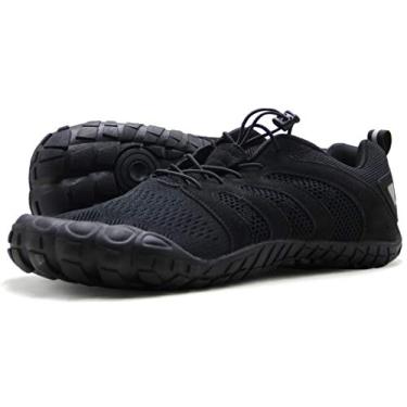 Imagem de Oranginer Sapatos masculinos descalços – bico grande – Minimalista Cross Training Tênis masculino, Preto - 2, 38