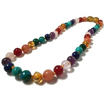Imagem de Baltic Essentials Colar de arco-íris e mel polido, Âmbar, Âmbar