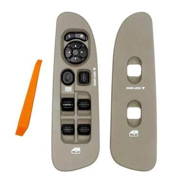 Imagem de Interruptor e moldura de janela elétrico para motorista e passageiro 56049805AB para Dodge Ram 1500 2500 3500, 2001-2004 Dodge Dakota 2001-2004, Dodge Durango 2005-2009 Dodge Sprinter 2500 3500 500 (TT) aupe)