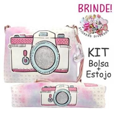 Imagem de Kit Infantil Bolsa e Estojo Máquina Fotográfica, Magicc-Feminino