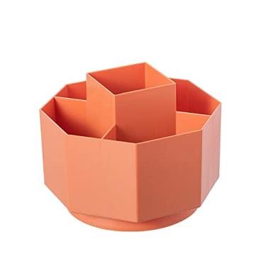 Imagem de Organizador de material de arte giratório, suporte para canetas para mesa, organizador de porta-lápis de plástico, mesa giratória para casa, escritório, sala de aula /2394