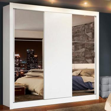 Imagem de Guarda-roupa Casal Lyon Branco 3 Portas de Correr Madesa