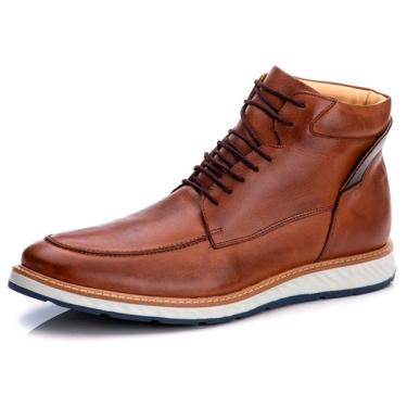 Imagem de Bota Casual Masculino Cano Alto Couro DIfranca - 9007 - Castor