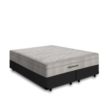 Imagem de Cama Box + Colchão de Molas Ensacadas - AirTech SpringPocket - Ortobom (PRETO, Queen)