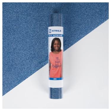 Imagem de Stahls' HTV Floco de glitter de vinil de transferência de calor CAD-Cut para algodão, poliéster, três misturas testadas em laboratório para mais de 50 lavagens, compatível com todos os cortadores.