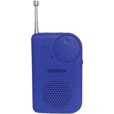 Imagem de Rádio de bolso portátil AM/FM com alto-falante integrado, azul