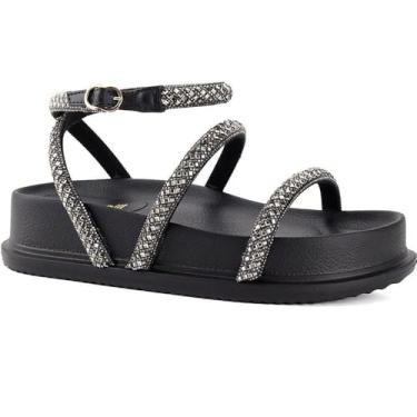 Imagem de Sandália Feminina Santinelli Papete Tira Tornozelo Preto 36