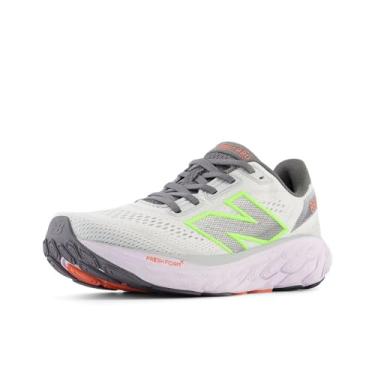 Imagem de New Balance Fresh Foam X 880 V14 Tênis de corrida feminino, Matéria cinza/taro/lima branqueada Glo, 5 Wide