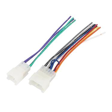 Imagem de X AUTOHAUX 71-1761 Leitor de CD estéreo de carro, cablagem, adaptador de rádio, conjunto de plugues de instalação para Toyota para Subaru para cabeças Pioneer