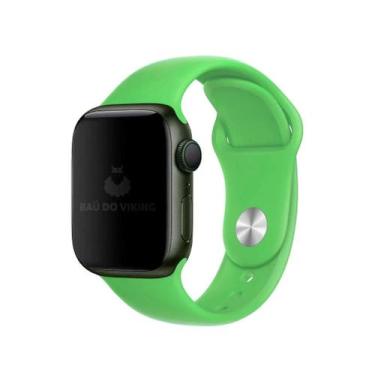 Imagem de Pulseira Sport Compatível Apple Watch - Baú do Viking, Verde-Pavão, 42