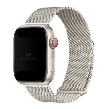 Imagem de Pulseira Aço Milanês Milanese Compatível com Apple Watch - Baú do Viki