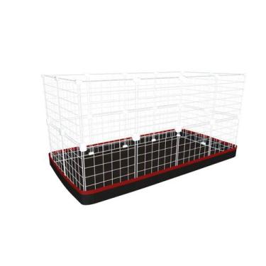 Imagem de Cercado Aramado Porquinho da Índia 60x120x60 Cm Branco e com Bandeja H