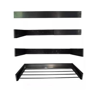Imagem de Varal de Parede Retratil Gigante 130 Cm 7 Varetas Preto