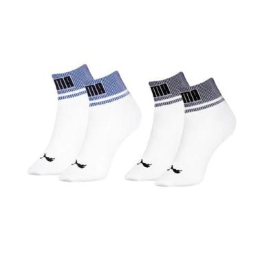 Imagem de Kit Com 4 Pares De Meias Cano Baixo Masculina - Selene, 39 a 43, Marin