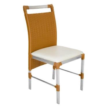 Imagem de Cadeira de Cozinha Veneza em Alumínio e Fibra Sintética - Acesse Móvei