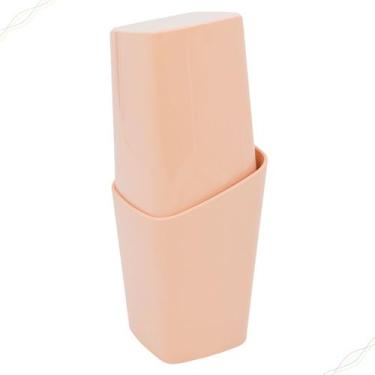Imagem de Porta Escova E Creme Dental Com Tampa Para Bancada Pia Lavabo Banheiro