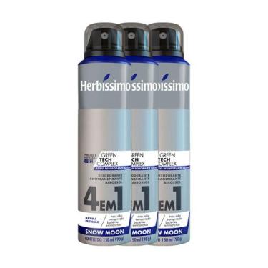 Imagem de Kit Desodorante Aerosol Antitranspirante Herbíssimo Snow Moon 150Ml co