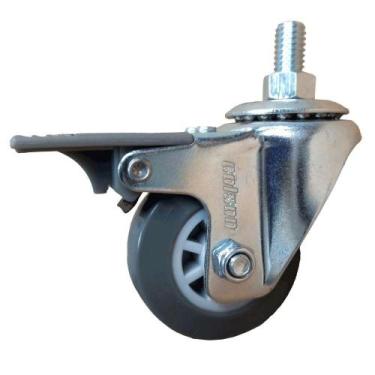 Imagem de Rodízio Rosca Giratória 2" Roda em Borracha termoplástica 45kg * 5066 