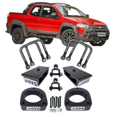 Imagem de Kit Lift Suspensão Fiat Strada Ano 1998 Até 2019 Completo - ACHEI AQUI