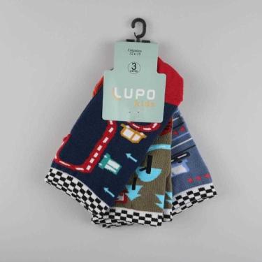 Imagem de Meia Infantil Meia Lupo Kids 2630 Kit M Estampada, 29, Masculino