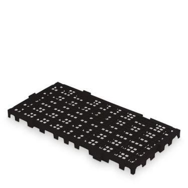 Imagem de Estrado Piso Pallet Plástico Resistente 25x50 Paletes Preto - Arqplast