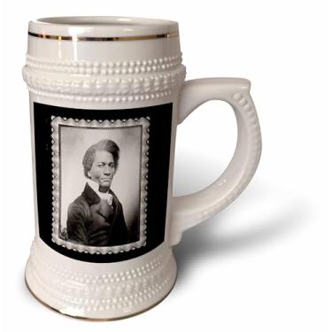 Imagem de 3dRose Caneca Frederick Douglass Leader of Abolitionist Movement After Escaping Slavery 1847-Stein, 510 g, 623 g, branca