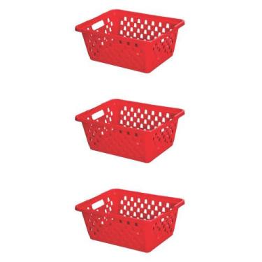 Imagem de Kit 3 Cestas Organizadoras 14 Litros - Ercaplast