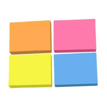 Imagem de 5 Bloco Adesivo Para Anotação de Recado Colorido 38x50mm - Colacril