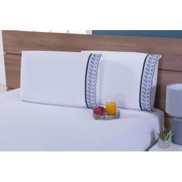 Imagem de Kit 2 Fronha 200 Fios 90x50 + 2 Big Travesseiro Silicone - THAIS ENXOV