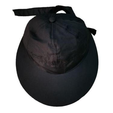 Imagem de Boné Chapeu Viseira Feminino Aba Grande Tecido - Genérica, Preto, Únic