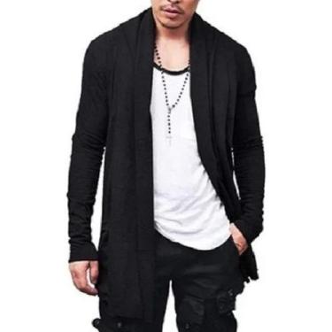 Imagem de Cardigan de Moletom Kimono Sobretudo Blusa De Frio Masculino Swag Ca2M